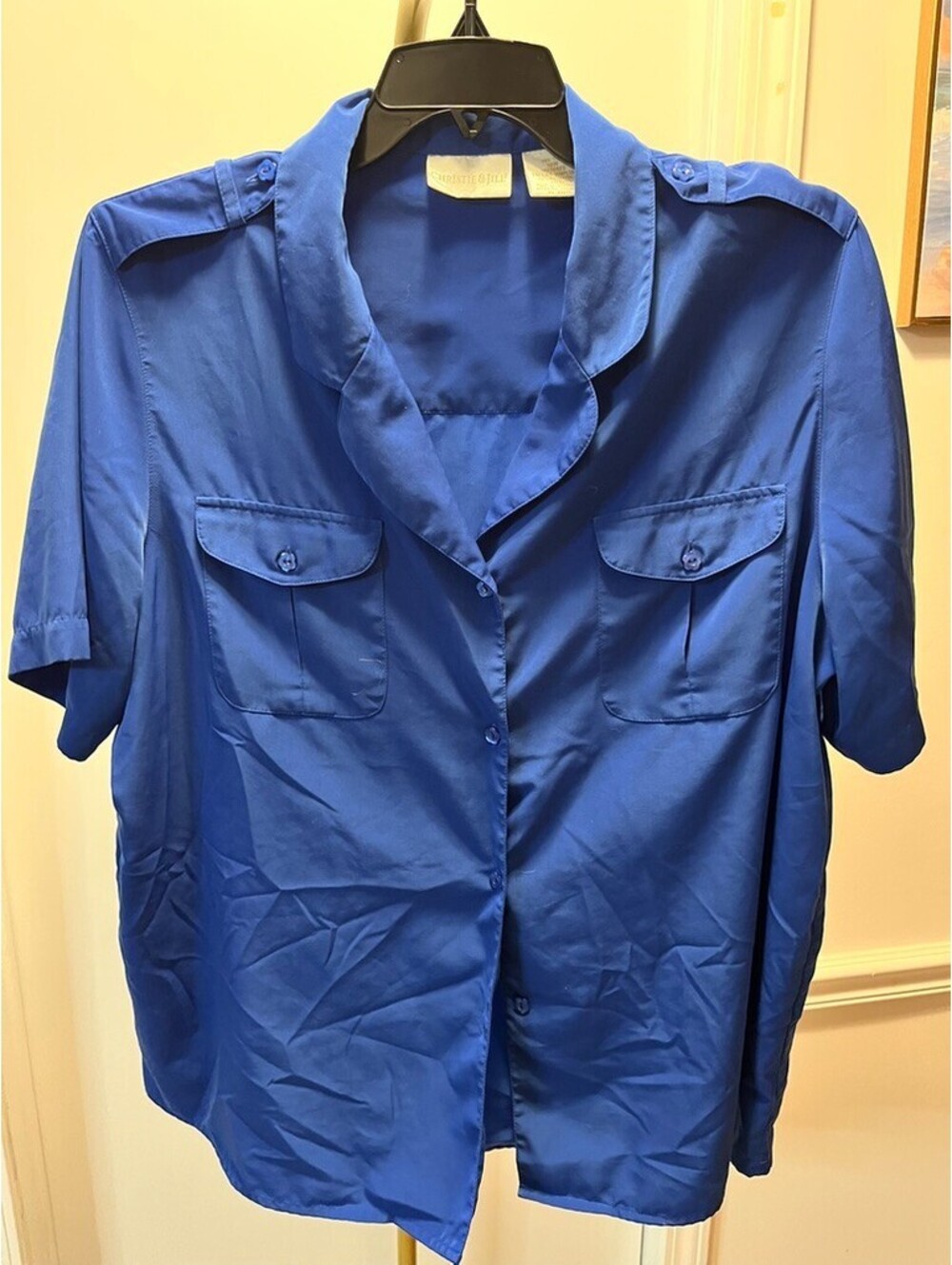 Chic Christie & Jill Blue Button-Up Shirt Size 18W